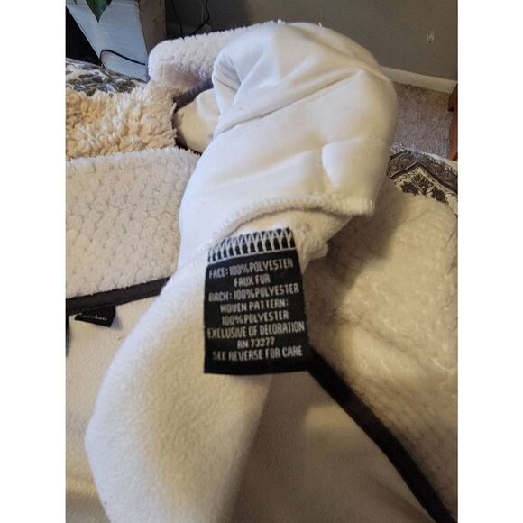 FILA Sport White Fleece Jacket Women's Size Large - Picture 7 of 8